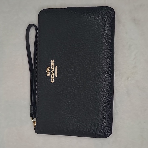 Coach Pebble Black Wristlet - Picture 6 of 12